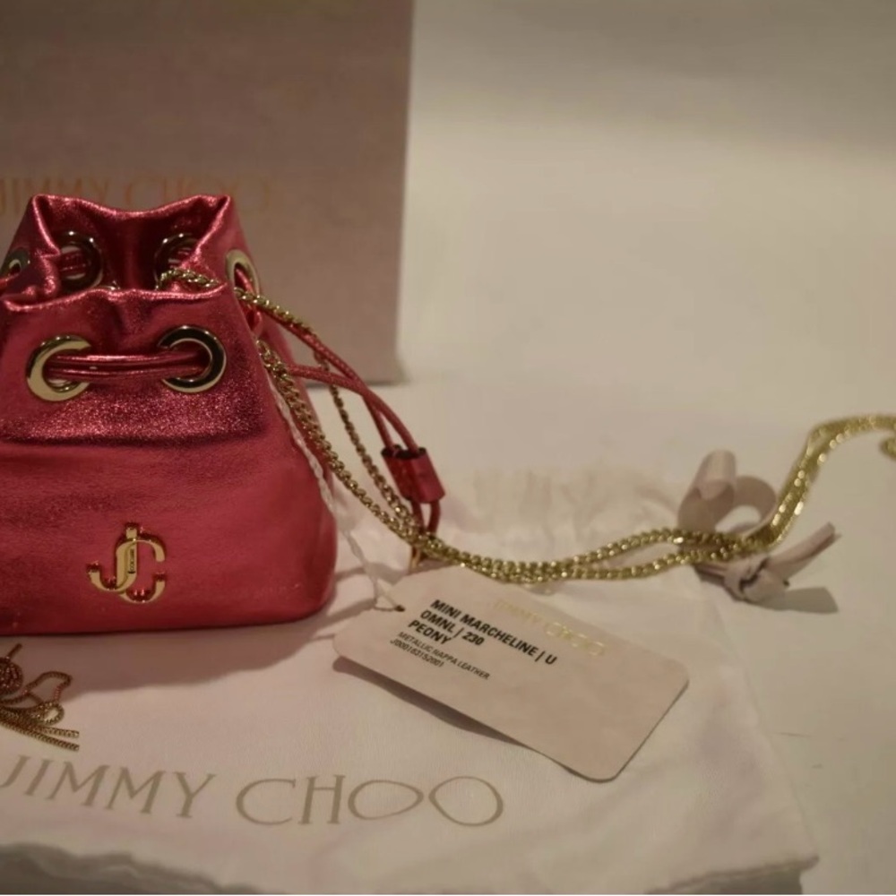 Jimmy Choo Mini Bag pink peony Marchaline mint condition with tags crossbody - Picture 3 of 16